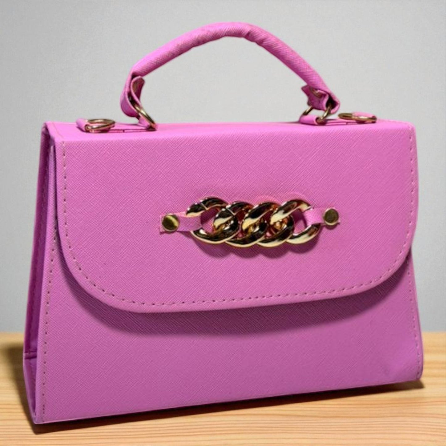 Bolsa ANASTACIA Crossbody Lila Tie-Dye Pastel con Cadena Dorada – Mini Tote Juvenil de Moda