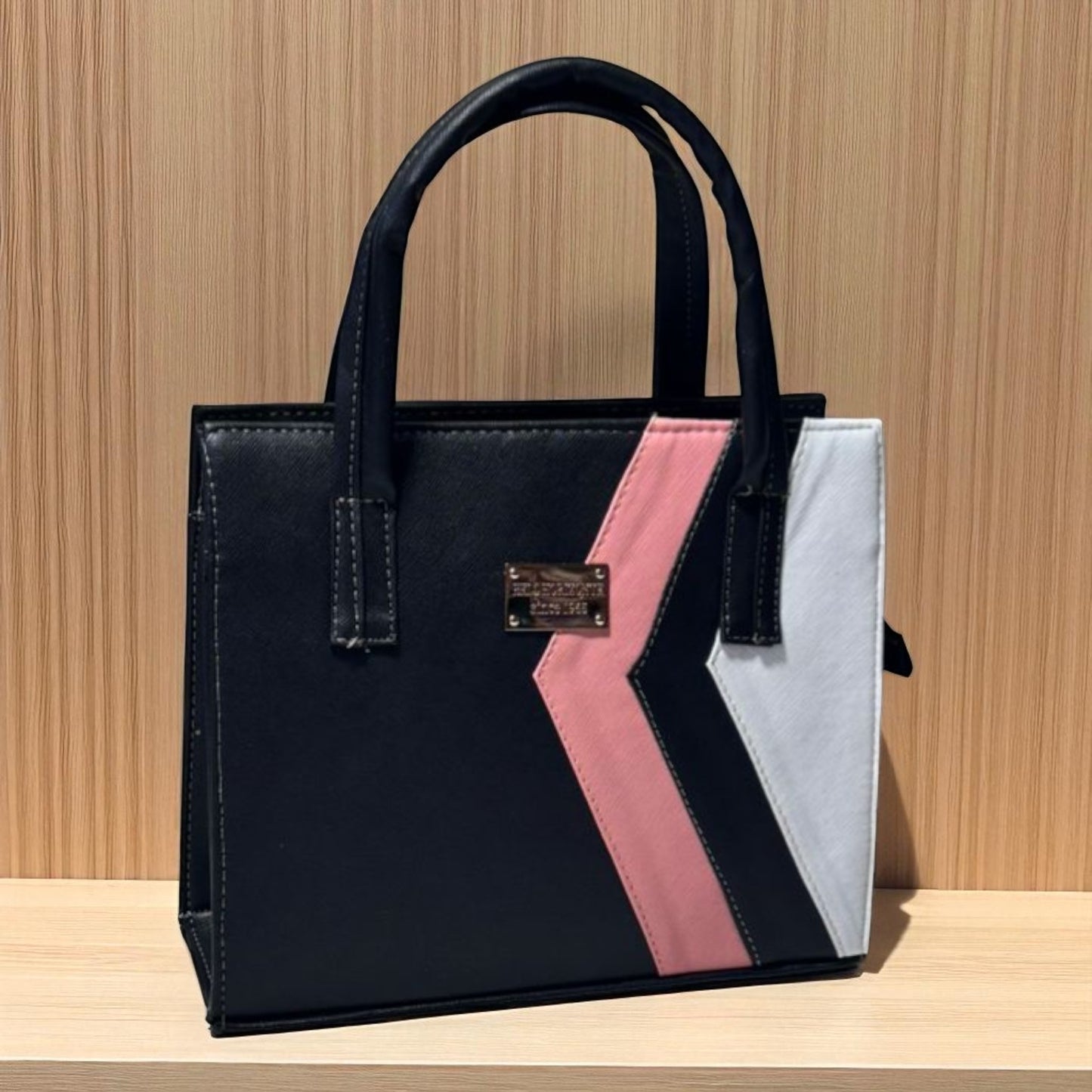 Bolsa CLARA Mediana Azul Marino con Detalles Rojo y Blanco | Elegante y Moderna | Moda Dama Casual y Oficina