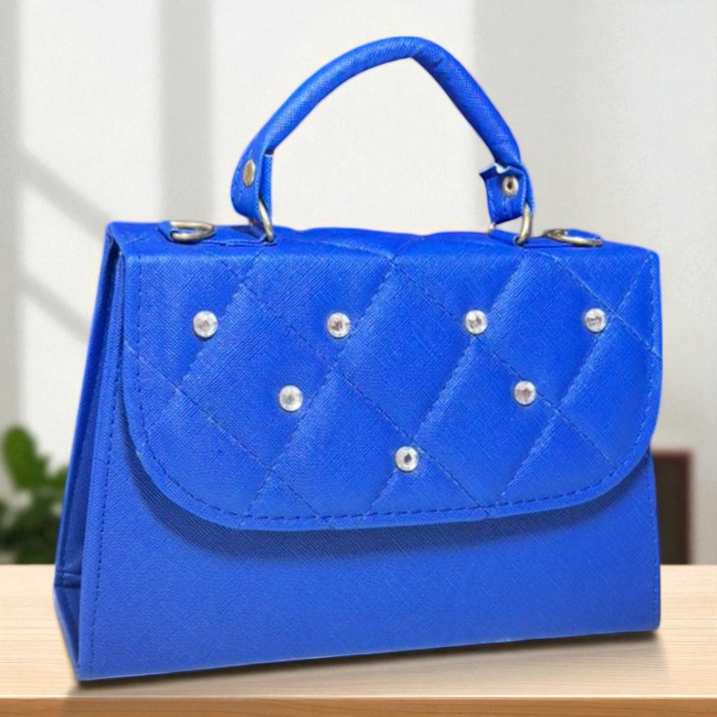 Bolsa NEREA Crossbody Lila Acolchada con Brillos Elegantes | Mini Bolsa de Moda Femenina