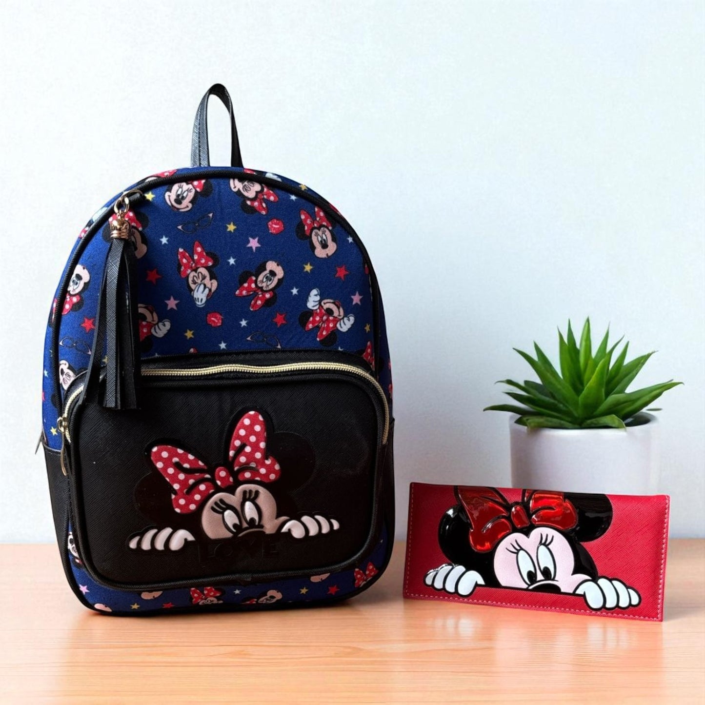 MOCHILA de dama Personajes divertida moderna exclusiva morada sintética alta calidad duradera hola