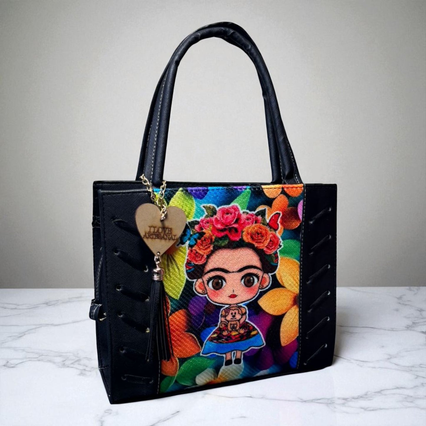 Bolsa de dama Ximena artesanal mexicana colores vivos sintética alta calidad duradera