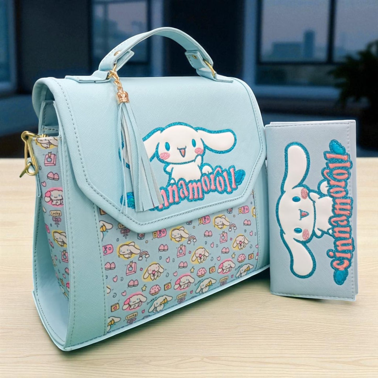 Bolsa de dama Personajes divertida moderna exclusiva morada sintética alta calidad duradera