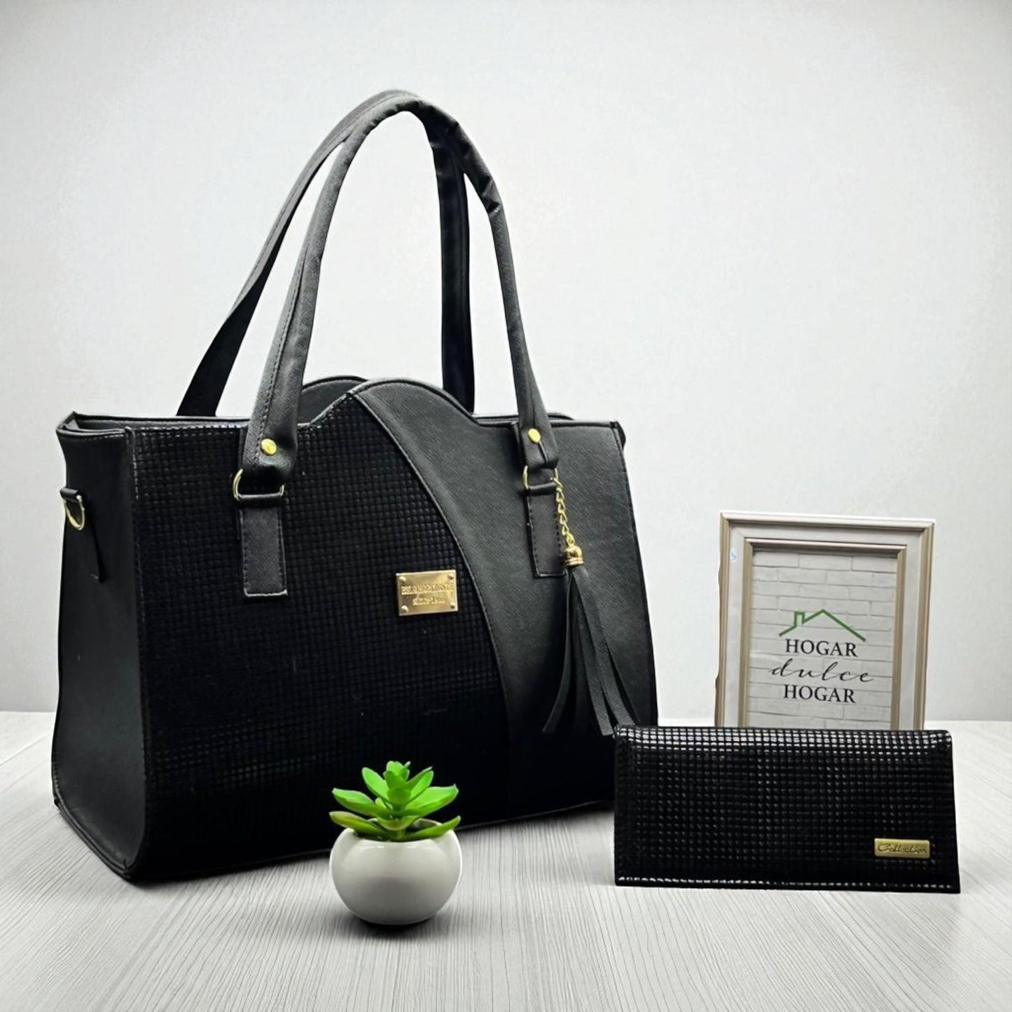 Bolsa de dama Camila elegante moderna estampado vaquita sintética alta calidad duradera