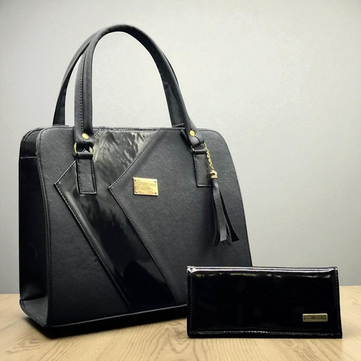 Bolsa de dama Karla elegante moderna tricolor sintética alta calidad duradera exclusiva