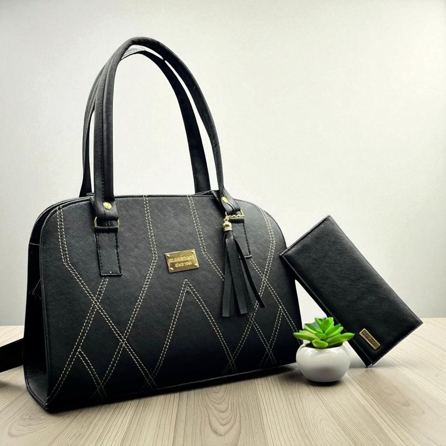 Bolsa de dama Gabriela elegante moderna grande blanca sintética alta calidad duradera