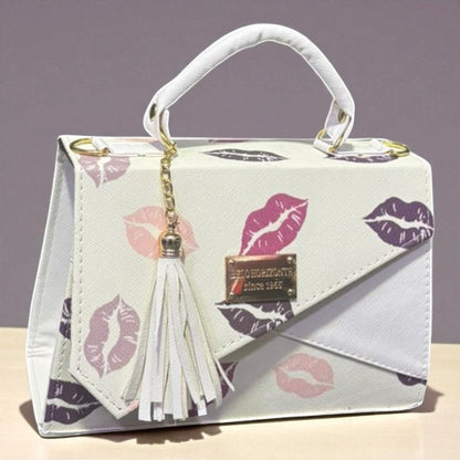 Bolsa ALBA crossbody cerezas diseño moderno rojo blanco, moda juvenil tendencia 2025