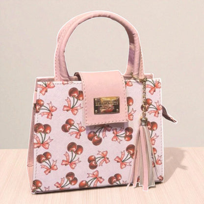 Bolsa ALBA crossbody cerezas diseño moderno rojo blanco, moda juvenil tendencia 2025