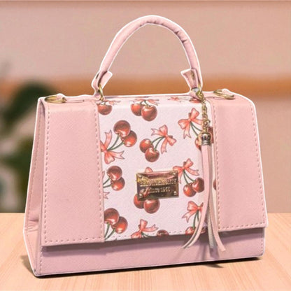 Bolsa ALBA crossbody cerezas diseño moderno rojo blanco, moda juvenil tendencia 2025