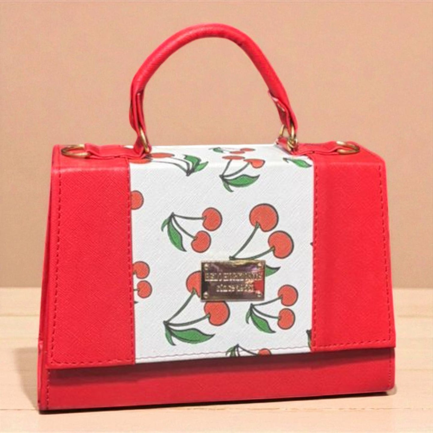 Bolsa ALBA crossbody cerezas diseño moderno rojo blanco, moda juvenil tendencia 2025