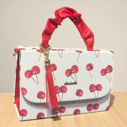 Bolsa ALEIDA  crossbody cerezas estilo juvenil, sintética alta calidad, ideal para revender