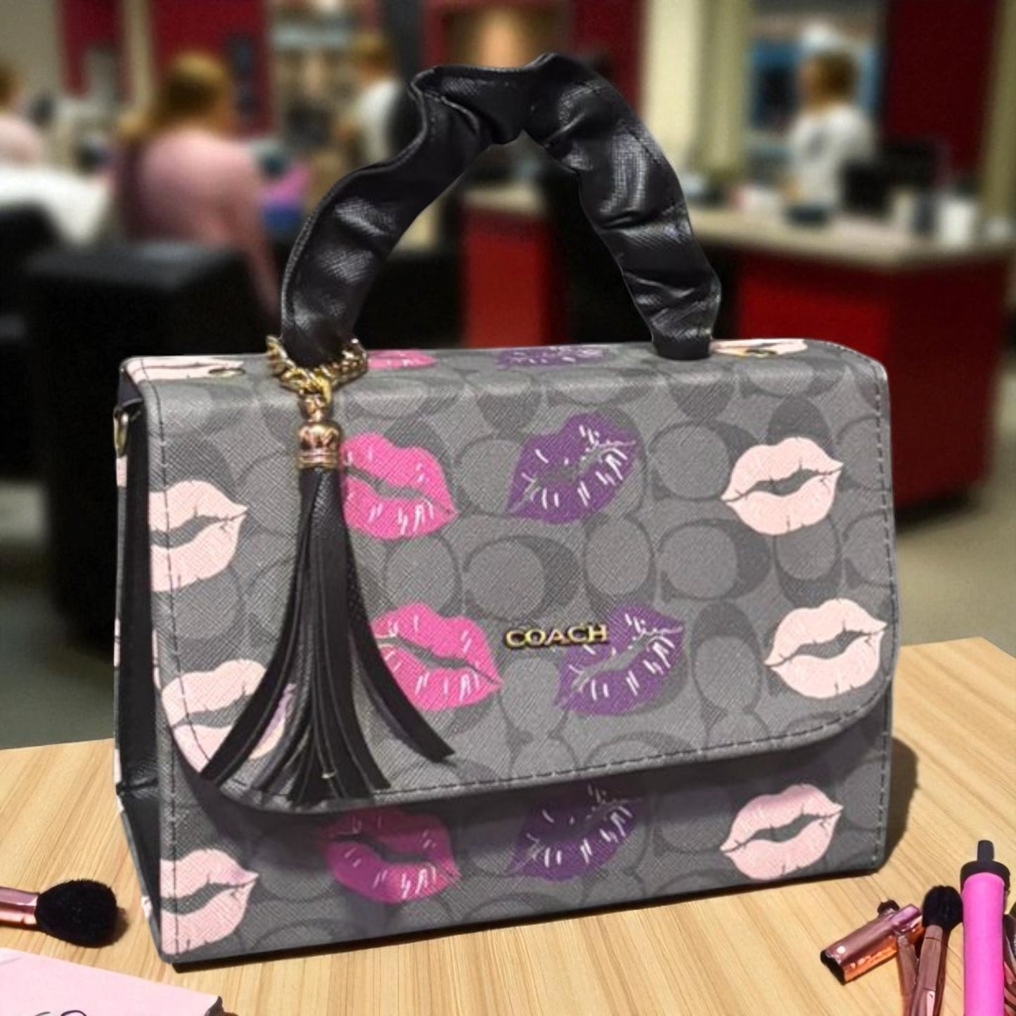 Bolsa ALEIDA  crossbody cerezas estilo juvenil, sintética alta calidad, ideal para revender