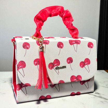 Bolsa ALEIDA  crossbody cerezas estilo juvenil, sintética alta calidad, ideal para revender