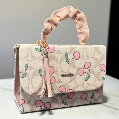 Bolsa ALEIDA  crossbody cerezas estilo juvenil, sintética alta calidad, ideal para revender