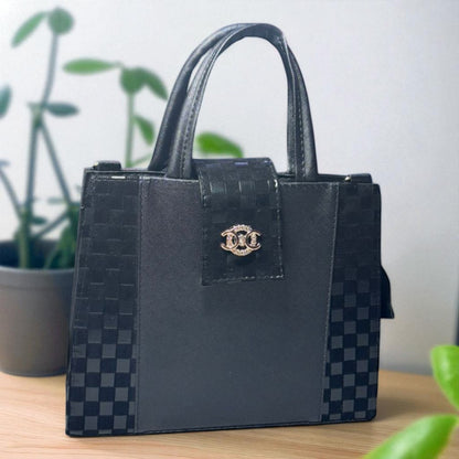 Bolsa ALMA Mediana Negra con Animal Print Vaca | Elegante y Moderna | Moda Dama Casual y Formal