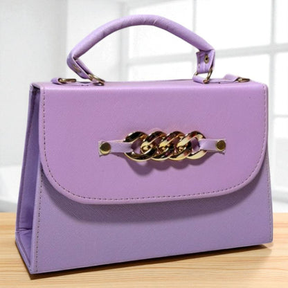 Bolsa ANASTACIA Crossbody Lila Tie-Dye Pastel con Cadena Dorada – Mini Tote Juvenil de Moda