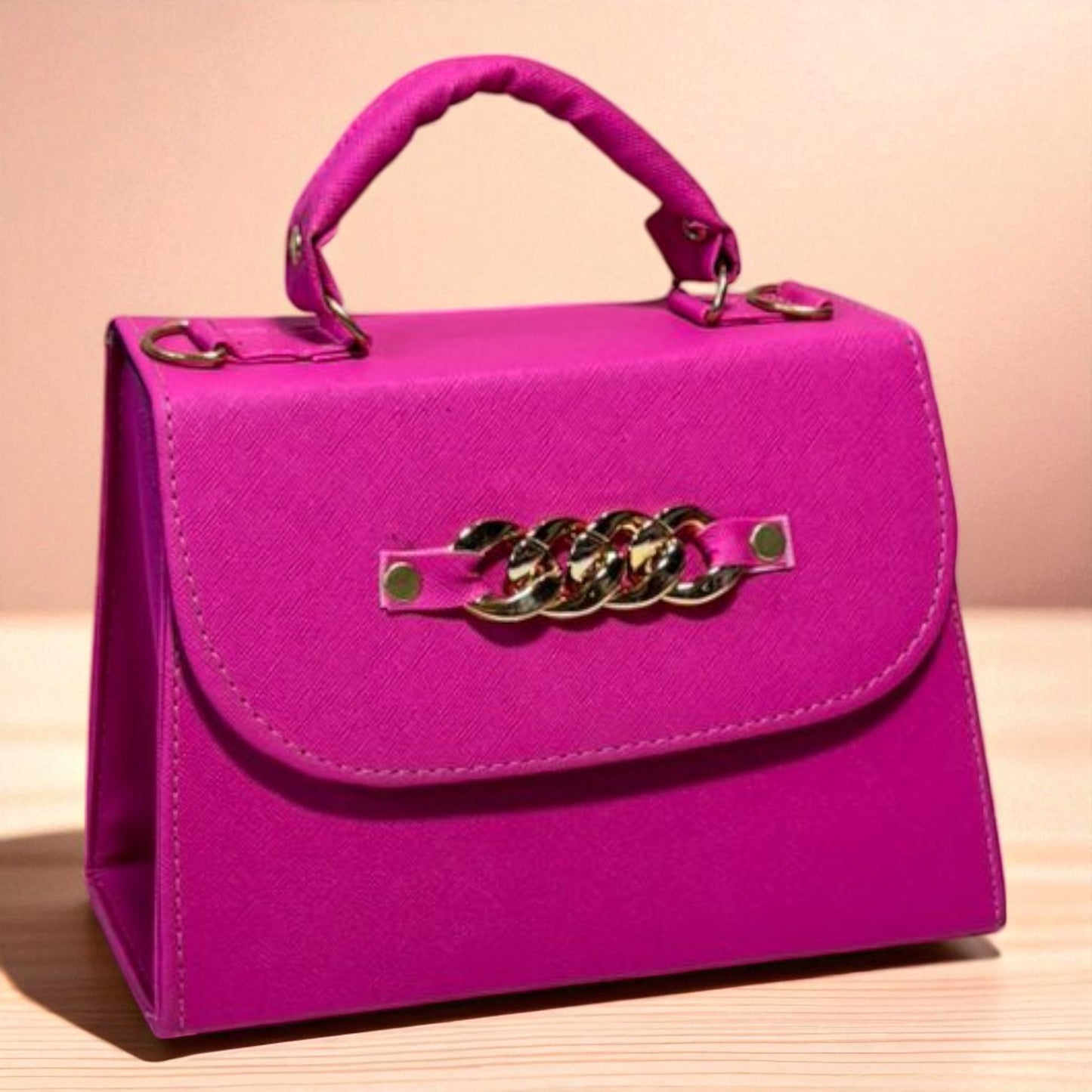 Bolsa ANASTACIA Crossbody Lila Tie-Dye Pastel con Cadena Dorada – Mini Tote Juvenil de Moda