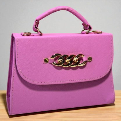 Bolsa ANASTACIA Crossbody Lila Tie-Dye Pastel con Cadena Dorada – Mini Tote Juvenil de Moda