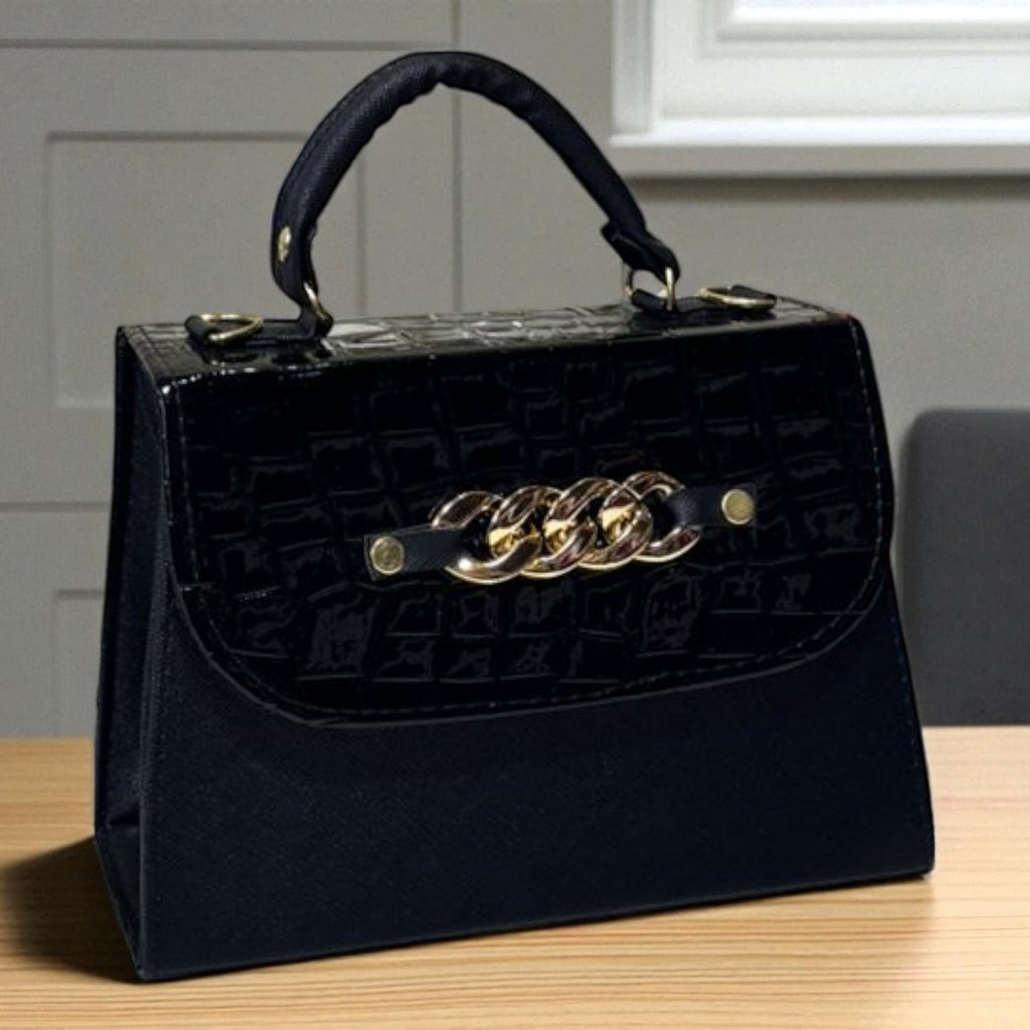 Bolsa ANASTACIA Crossbody Lila Tie-Dye Pastel con Cadena Dorada – Mini Tote Juvenil de Moda