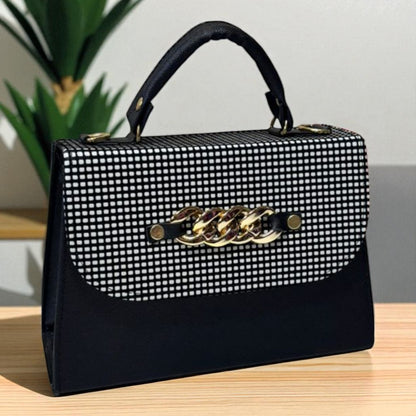 Bolsa ANASTACIA Crossbody Lila Tie-Dye Pastel con Cadena Dorada – Mini Tote Juvenil de Moda