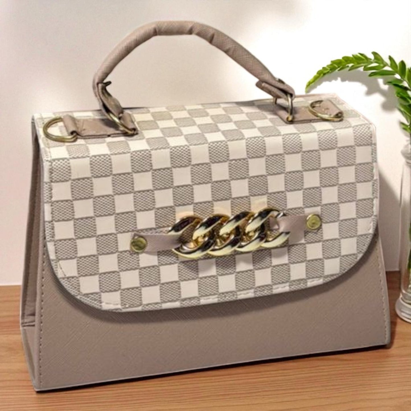 Bolsa ANASTACIA Crossbody Lila Tie-Dye Pastel con Cadena Dorada – Mini Tote Juvenil de Moda