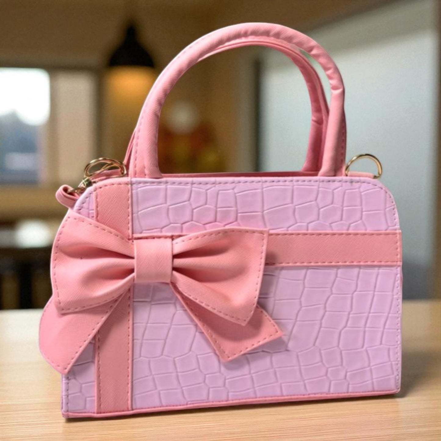 Bolsa ARLETH Mediana Beige con Moño Elegante | Estilo Fino y Moderno | Moda Dama Casual y Formal