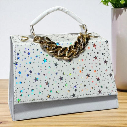 Bolsa ASIA Crossbody Fucsia con Cadena Dorada de Lujo – Mini Tote Elegante y Moderno