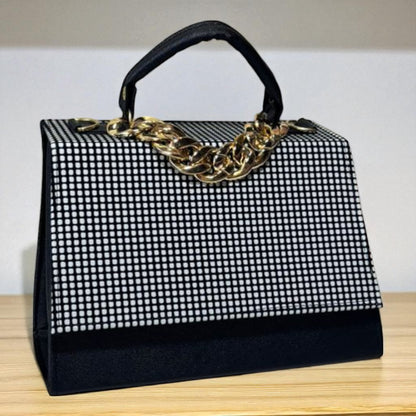 Bolsa ASIA Crossbody Fucsia con Cadena Dorada de Lujo – Mini Tote Elegante y Moderno