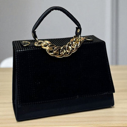 Bolsa ASIA Crossbody Fucsia con Cadena Dorada de Lujo – Mini Tote Elegante y Moderno