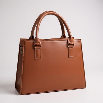 Bolsa negra ASTRID elegante en cuero vegano croco, asas firmes y tassel