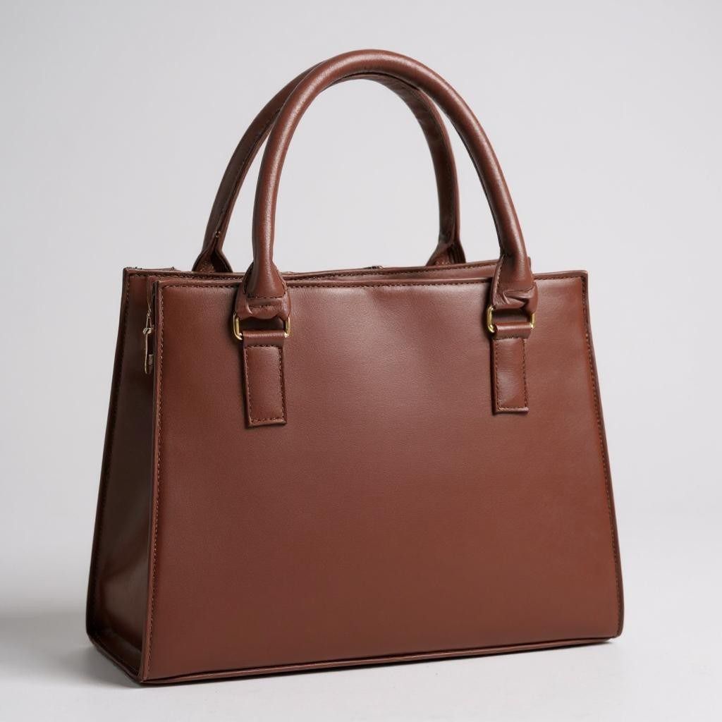 Bolsa negra ASTRID elegante en cuero vegano croco, asas firmes y tassel