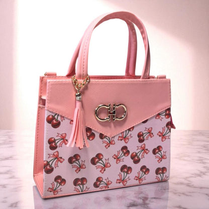 Bolsa BELINDA Mediana Roja con Estampado de Cerezas | Moderna y Juvenil | Moda Dama Casual y Divertida