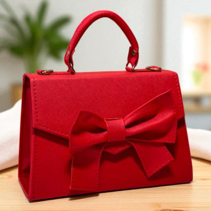 Bolsa BETSABE Crossbody Roja con Moño Grande – Mini Tote Elegante y Femenino