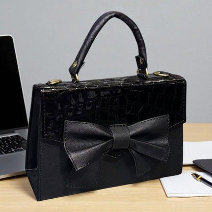 Bolsa BETSABE Crossbody Roja con Moño Grande – Mini Tote Elegante y Femenino