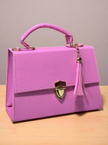 Bolsa CINTHIA Crossbody Rosa con Tassel Elegante – Mini Tote Femenino y Moderno