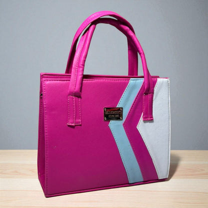 Bolsa CLARA Mediana Azul Marino con Detalles Rojo y Blanco | Elegante y Moderna | Moda Dama Casual y Oficina