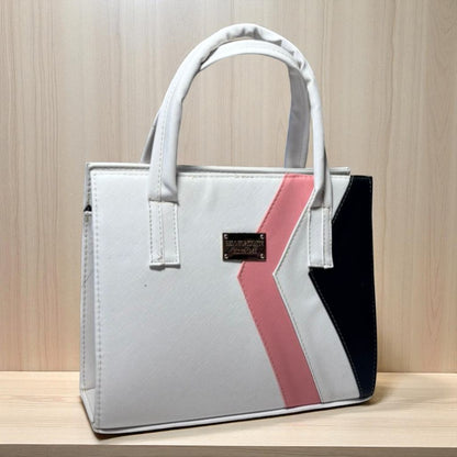 Bolsa CLARA Mediana Azul Marino con Detalles Rojo y Blanco | Elegante y Moderna | Moda Dama Casual y Oficina