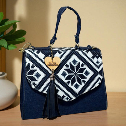 Bolsa CONCEPCION Crossbody Artesanal con Bordado Floral Multicolor – Mini Tote Mexicano de Moda