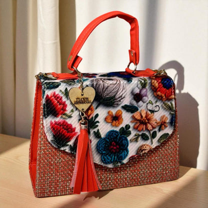 Bolsa CONCEPCION Crossbody Artesanal con Bordado Floral Multicolor – Mini Tote Mexicano de Moda