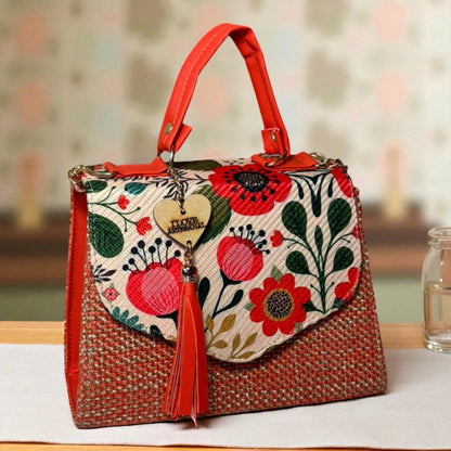 Bolsa CONCEPCION Crossbody Artesanal con Bordado Floral Multicolor – Mini Tote Mexicano de Moda