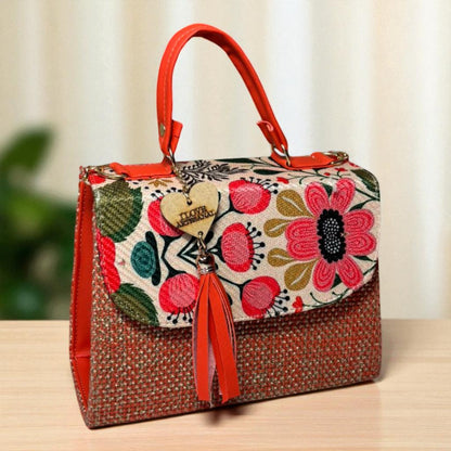 Bolsa CONCEPCION Crossbody Artesanal con Bordado Floral Multicolor – Mini Tote Mexicano de Moda