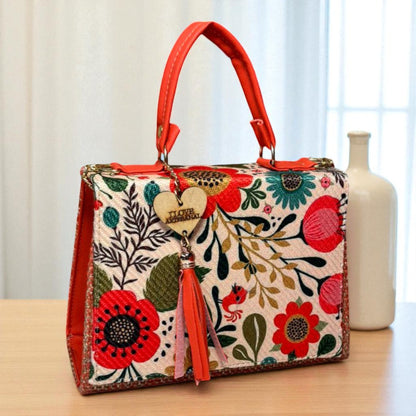Bolsa CONCEPCION Crossbody Artesanal con Bordado Floral Multicolor – Mini Tote Mexicano de Moda