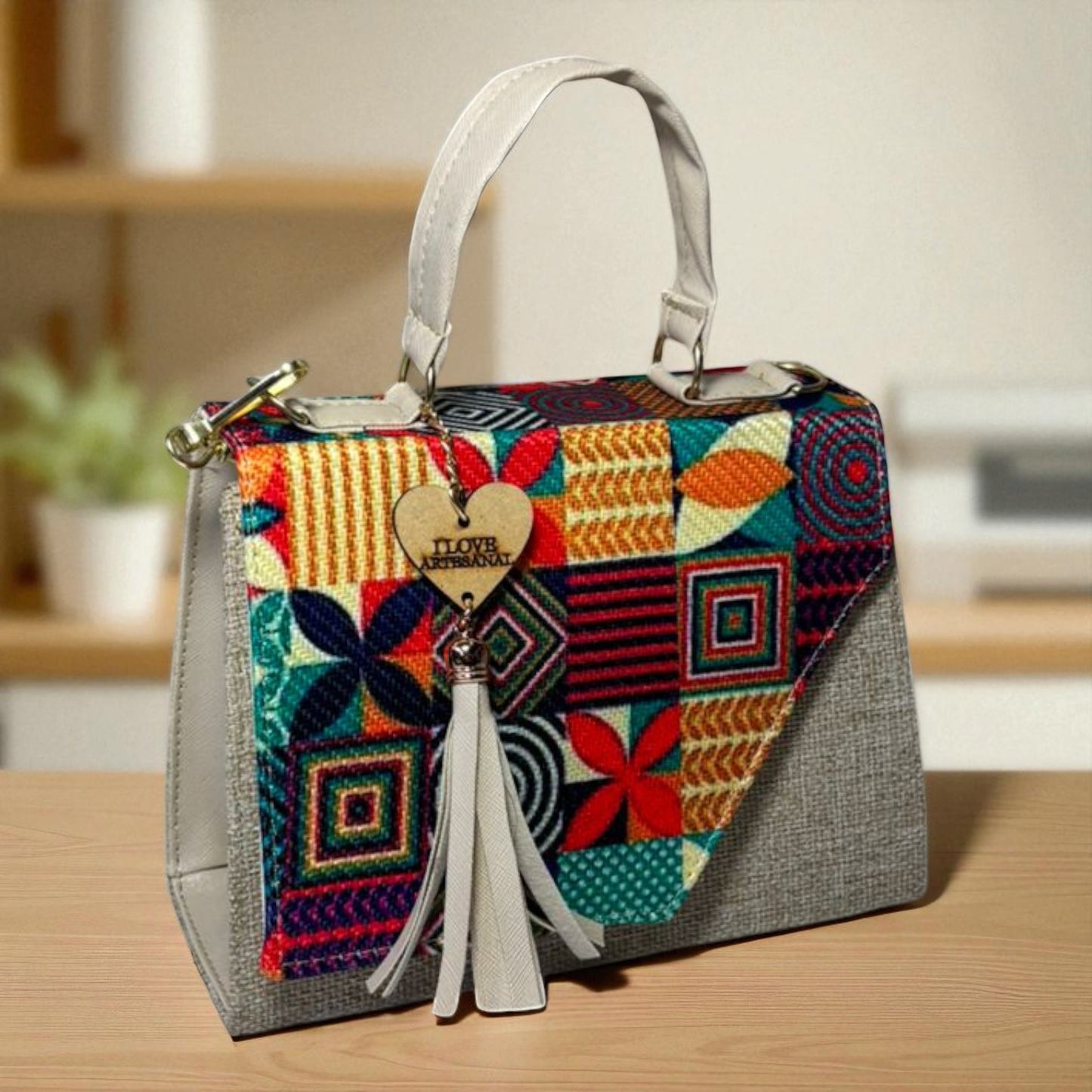 Bolsa CONCEPCION Crossbody Artesanal con Bordado Floral Multicolor – Mini Tote Mexicano de Moda