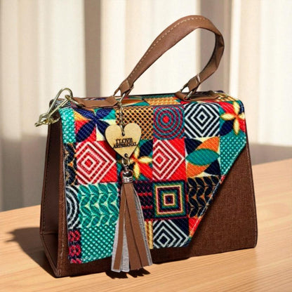 Bolsa CONCEPCION Crossbody Artesanal con Bordado Floral Multicolor – Mini Tote Mexicano de Moda