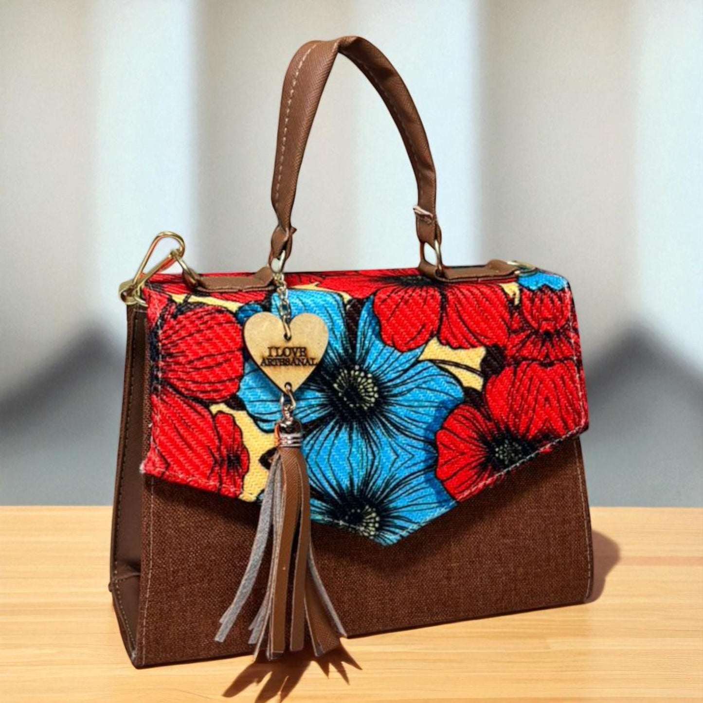 Bolsa CONCEPCION Crossbody Artesanal con Bordado Floral Multicolor – Mini Tote Mexicano de Moda
