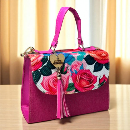 Bolsa CONCEPCION Crossbody Artesanal con Bordado Floral Multicolor – Mini Tote Mexicano de Moda