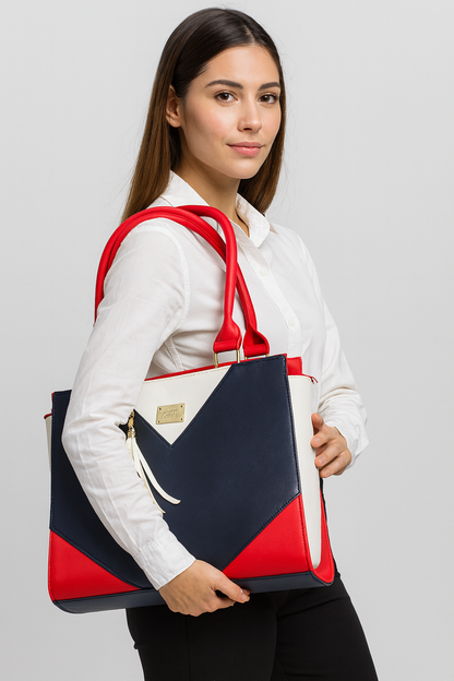 Bolsa de dama ROMINA elegante moderna roja sintética alta calidad duradera