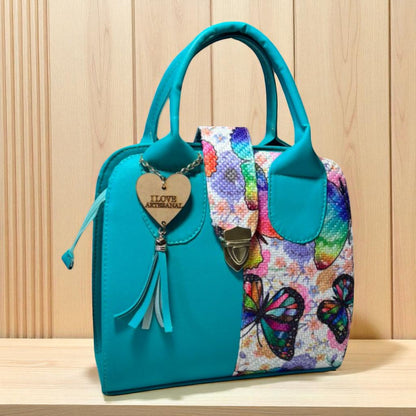 Bolsa DALIA Mediana Negra con Bordado de Girasoles | Artesanal, Elegante y Colorida | Moda Dama Casual y Formal