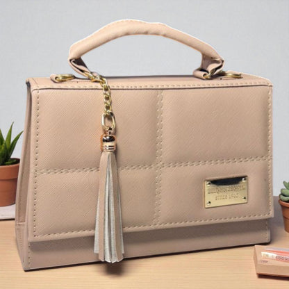 Bolsa DAMIANA Crossbody Rosa Pastel con Tassel – Mini Tote Elegante y Femenino