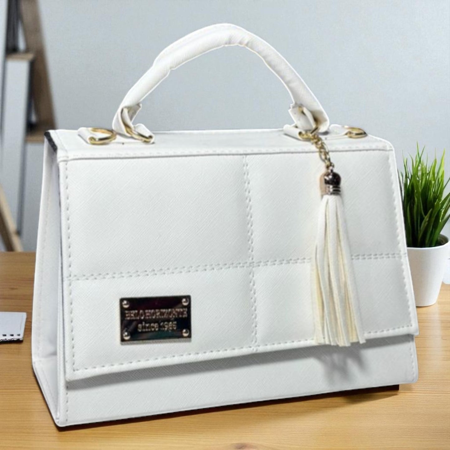 Bolsa DAMIANA Crossbody Rosa Pastel con Tassel – Mini Tote Elegante y Femenino