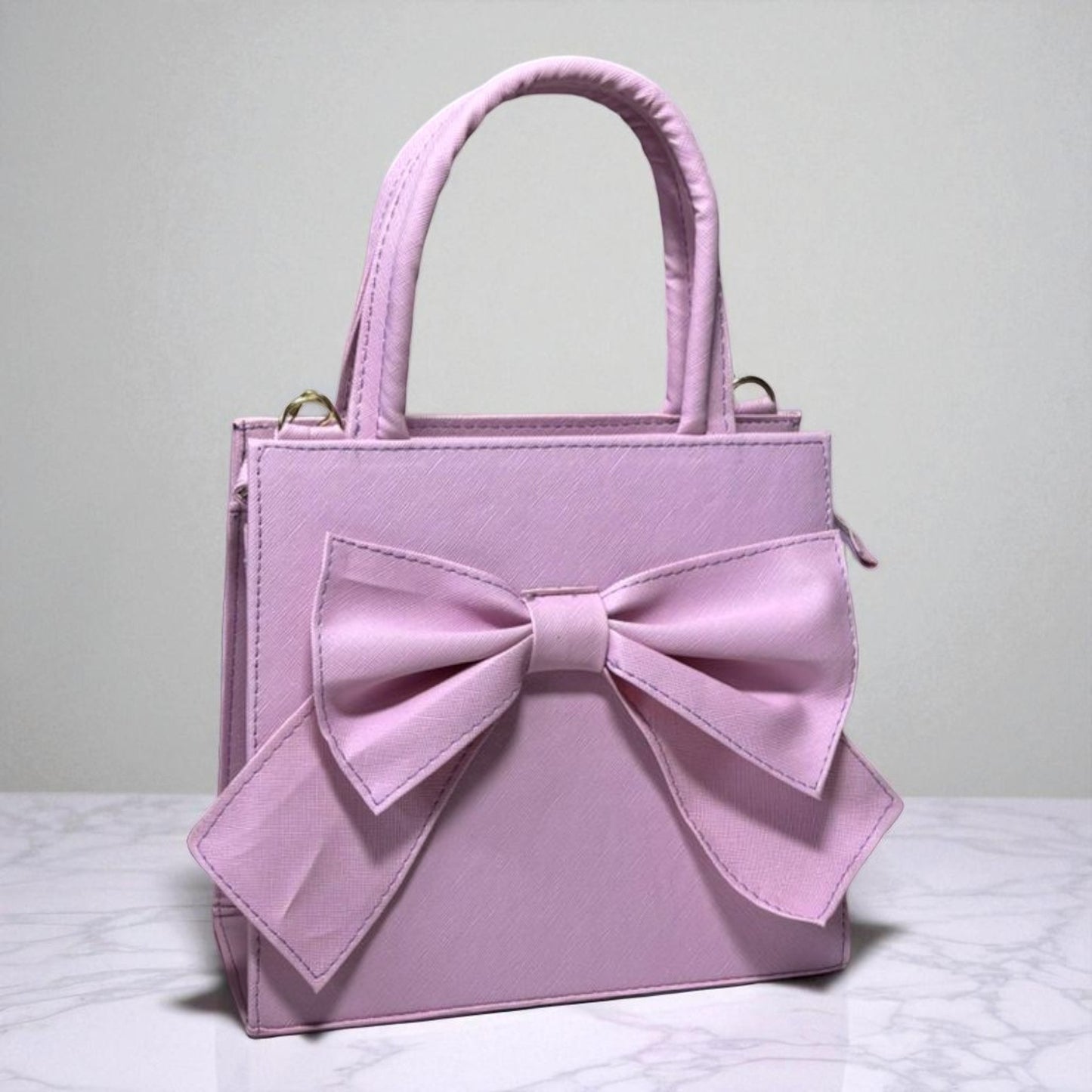 Bolsa DEBORA Mediana Lila con Moño Grande Elegante | Moderna y Femenina | Moda Dama Casual y Formal